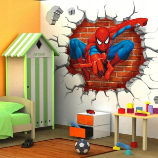 Nálepky na stenu Spider MAN spider 3D XXL do skrine